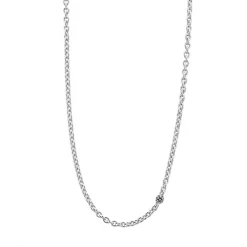 Flash Sale 32 Inch Caviar Beaded Station Necklace Silver