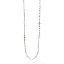 Sale 32 Inch Two-Tone Caviar Chain Necklace Two-Tone