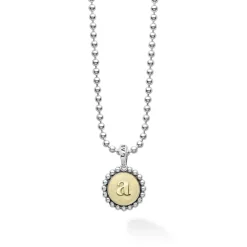 Discount A Initial Charm Necklace Two-Tone