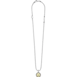 Discount A Initial Charm Necklace Two-Tone