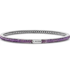 Hot Amethyst Bangle Silver