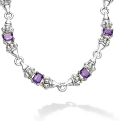 Shop Amethyst Caviar Beaded Necklace Gemstones