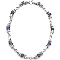 Shop Amethyst Caviar Beaded Necklace Gemstones