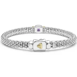 Hot Amethyst Caviar Bracelet | 6Mm Two-Tone
