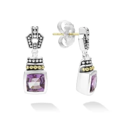 Clearance Amethyst Drop Earrings Gemstones