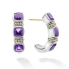 Outlet Amethyst Hoop Earrings Gemstones