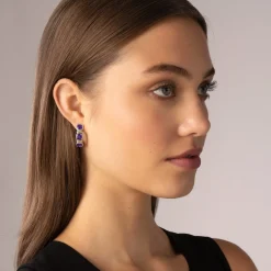 Sale Amethyst Hoop Earrings Hoop Earrings