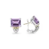 Hot Amethyst Huggie Earring Caviar Earrings