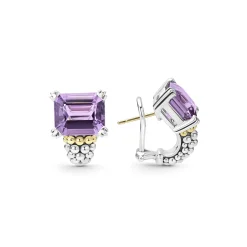 Outlet Amethyst Huggie Earring Two-Tone