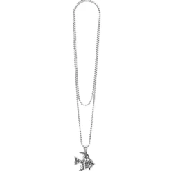 Cheap Angel Fish Pendant Necklace Silver