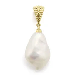 Clearance Baroque Pearl Pendant Gold