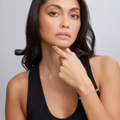 Store Beaded Bangle Silver