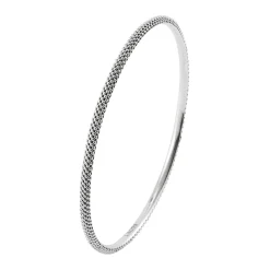 Store Beaded Bangle Silver