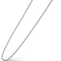 Shop Beaded Chain Necklace Silver
