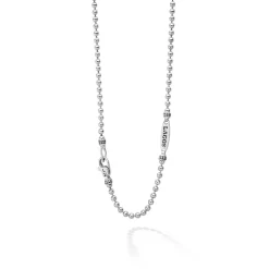 Shop Beaded Chain Necklace Silver