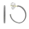 Store Beaded Hoop Earrings Silver