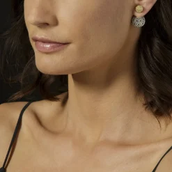 Outlet Beaded 18K Gold Stud Earrings Gold