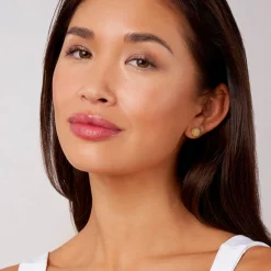 Discount Beaded 18K Gold Stud Earrings Caviar Earrings