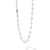 Store Beaded Pearl Necklace Silver