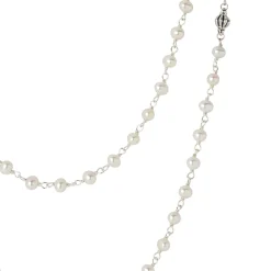 Store Beaded Pearl Necklace Silver