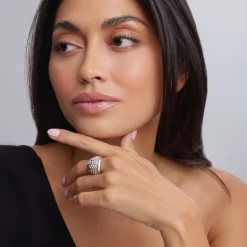 Best Beaded Statement Ring Silver