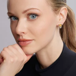 Discount Bezel-Set Citrine Stud Earrings Gemstones