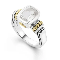Clearance Bezel-Set White Topaz Ring Gemstones