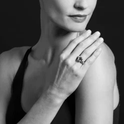 Clearance Bezel-Set White Topaz Ring Gemstones