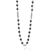 Discount Black Ceramic Beaded Necklace Gemstones