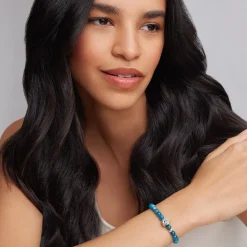 Online Blue Apatite Skull Bracelet Gemstones