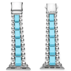 Hot Blue Ceramic And Stainless Steel Watch Bracelet-38-45Mm Watch Bands