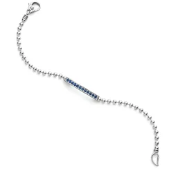 Online Blue Sapphire Beaded Bracelet Silver