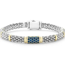 Online Blue Sapphire Caviar Bracelet | 6Mm Gemstones
