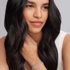 Sale Blue Sapphire Link Bracelet Silver