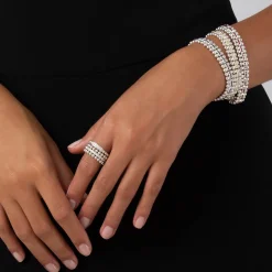 Sale Blue Sapphire Link Bracelet Silver