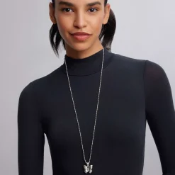 Discount Butterfly Pendant Necklace Long Necklaces