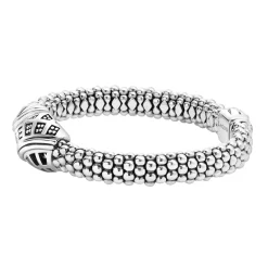 Hot Caviar Beaded Bracelet | 9Mm Silver