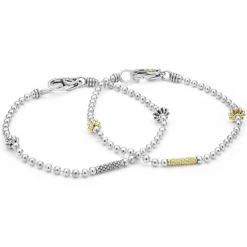 Best Caviar Beaded Bracelet Gift Set Two-Tone
