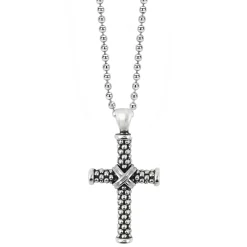 Hot Caviar Beaded Cross Pendant Necklace Pendant Necklaces