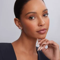 Clearance Caviar Beaded Drop Earrings Silver