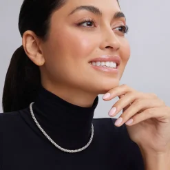 Hot Caviar Beaded Necklace 5Mm Silver