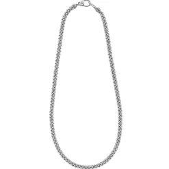 Hot Caviar Beaded Necklace 5Mm Silver