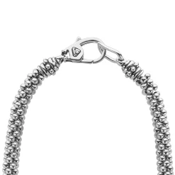 Hot Caviar Beaded Necklace 5Mm Silver