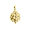 New Caviar Beaded Pendant Gold