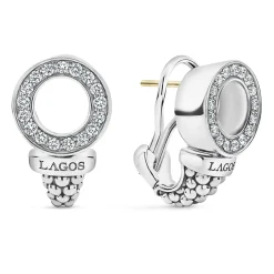 Outlet Caviar Circle Diamond Earrings Diamonds