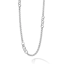 Shop Caviar Circle Link Necklace Silver