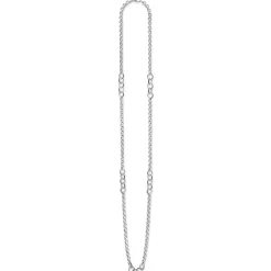 Shop Caviar Circle Link Necklace Silver