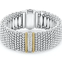Clearance Caviar Diamond Bracelet | 23Mm Two-Tone