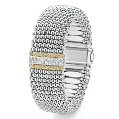 Clearance Caviar Diamond Bracelet | 23Mm Two-Tone