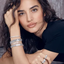 Online Caviar Diamond Bracelet | 9Mm Silver